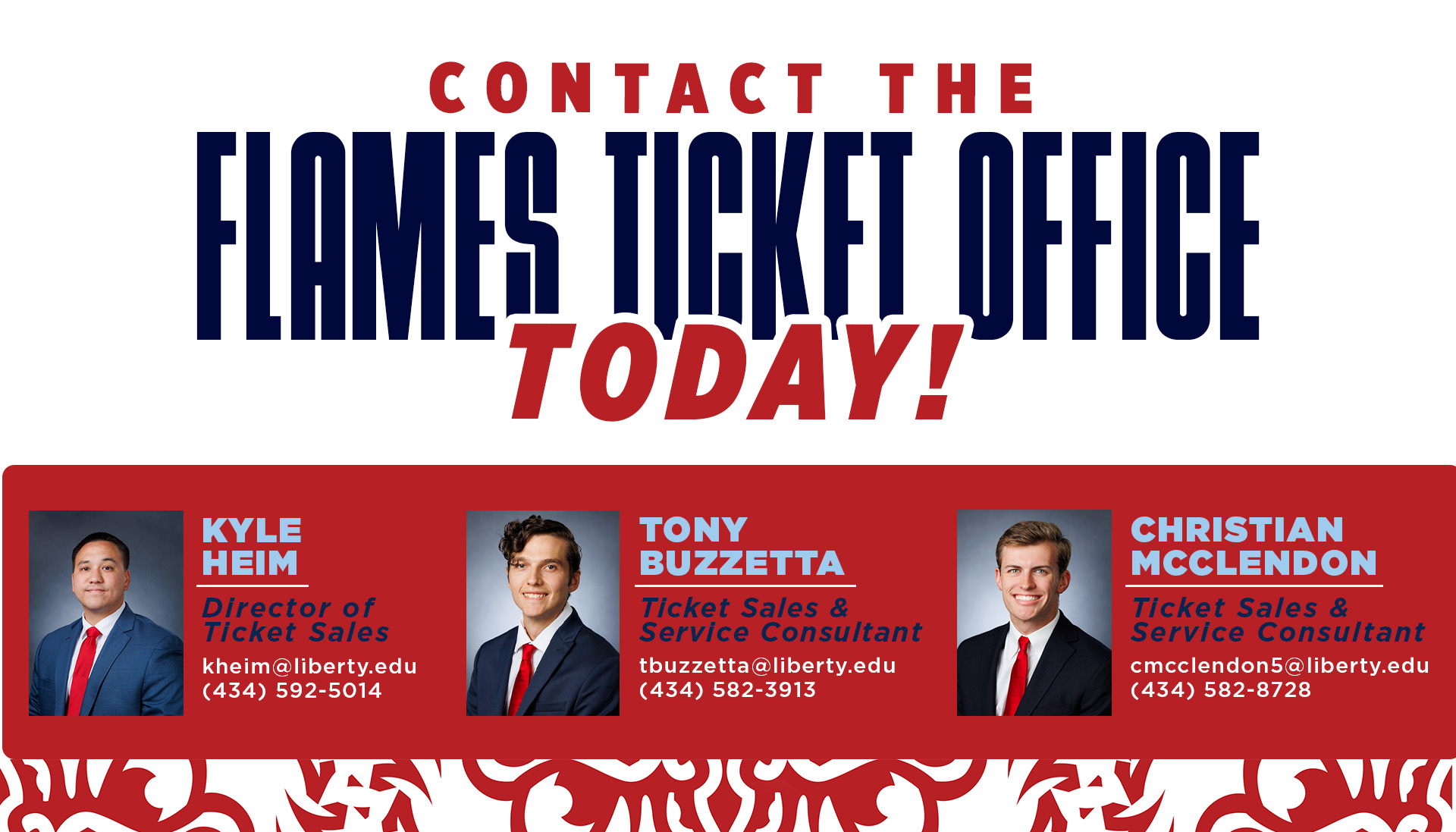Call the Liberty Flames Ticket Office for help or more information 434-592-5015