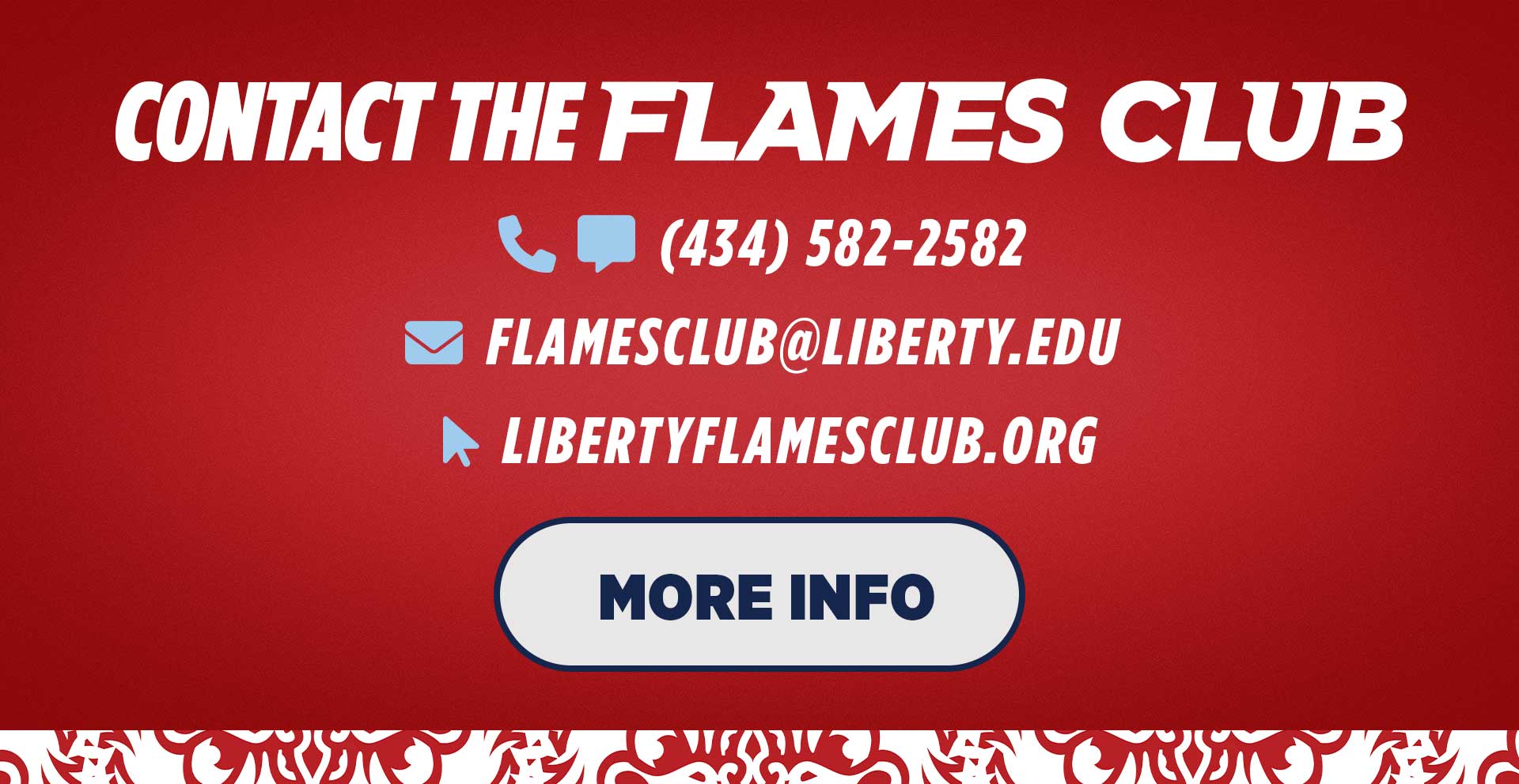 Contact the Flames Club at 434-582-2582 for more info