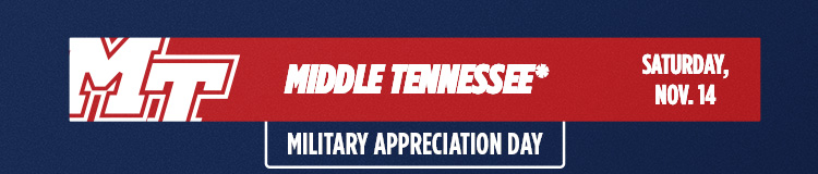 Liberty hosts Middle Tennessee on Saturday, November 14th.  Military Appreciation Day