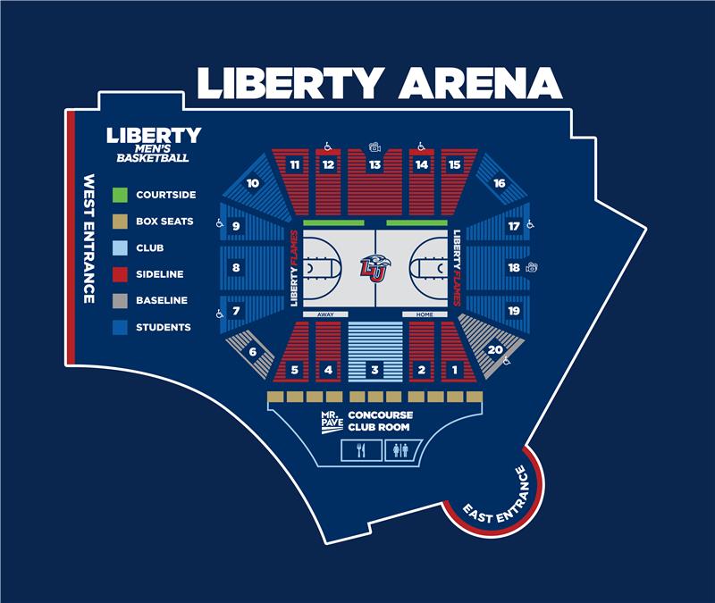 Map of Liberty Arena