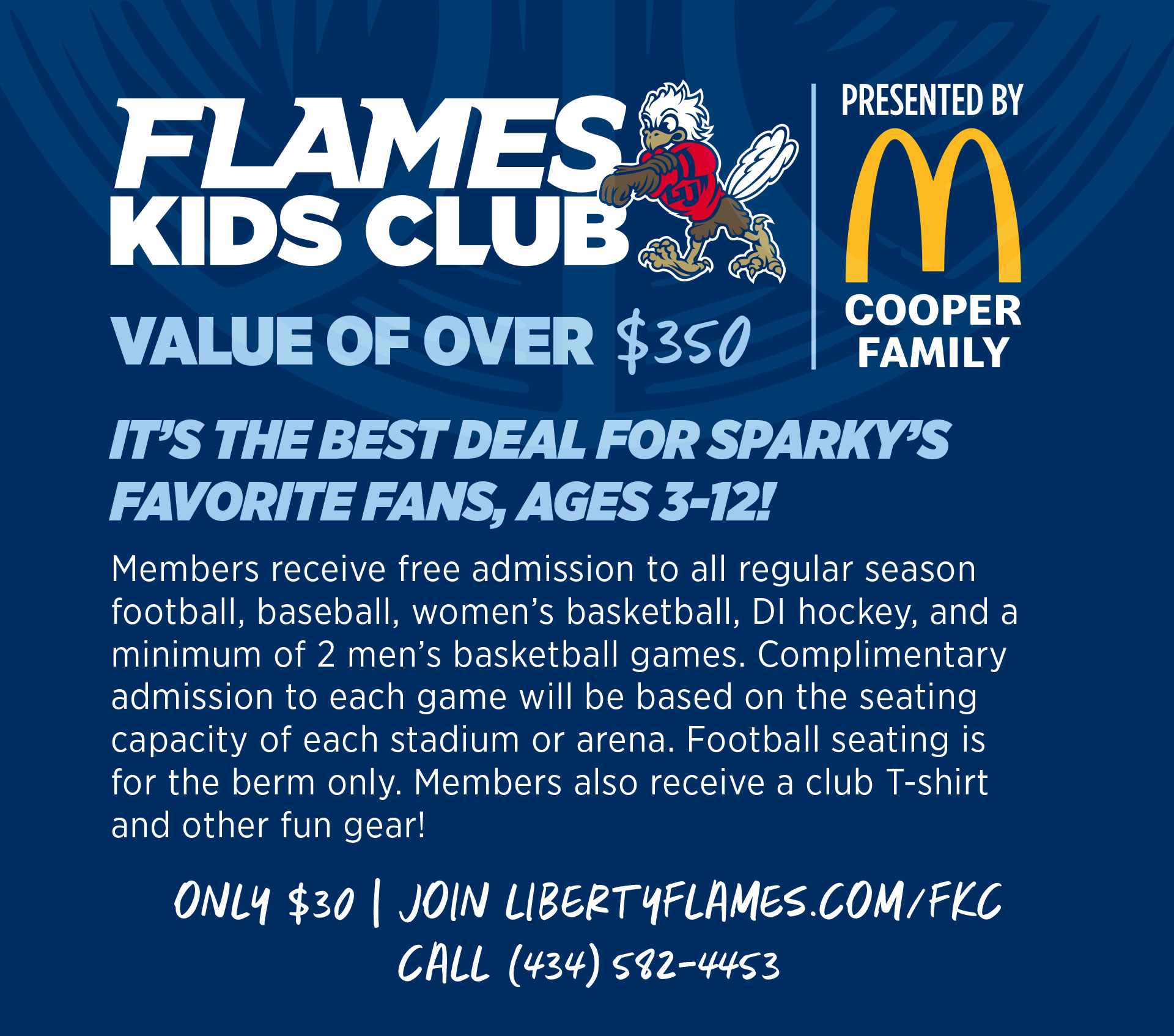 Flames Kids Club: Only $30. Click for more information