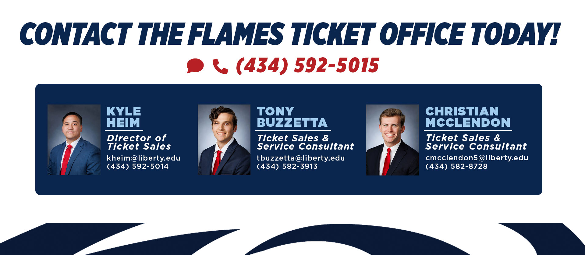Contact the Flames Ticket Office Today by calling 434-592-5015