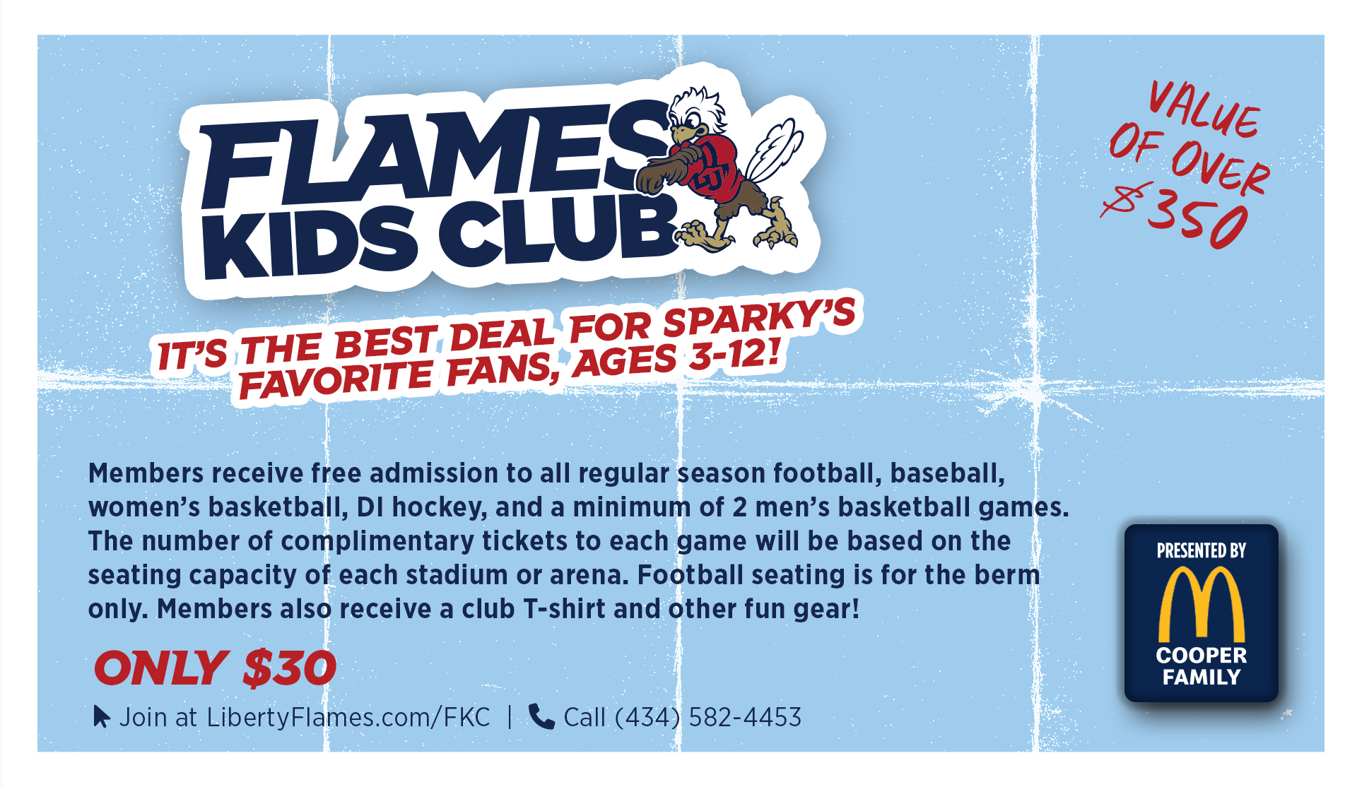 Flames Kids Club: It's the Best Deal for Sparky's Favorite Fans, ages 3-12