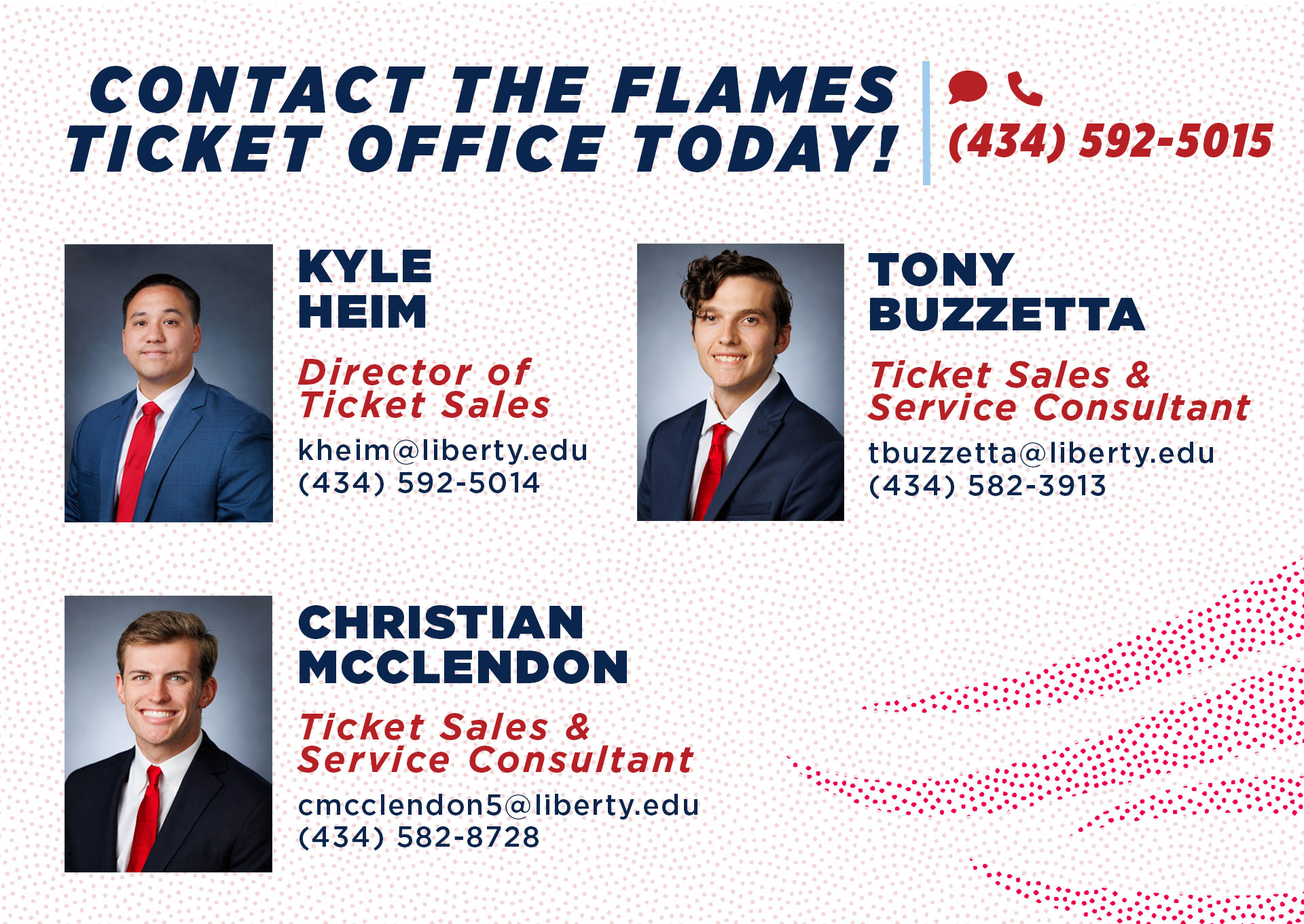 Contact the FLames Ticket Office Today at 434-592-5015